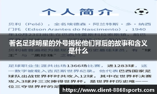 著名足球明星的外号揭秘他们背后的故事和含义是什么