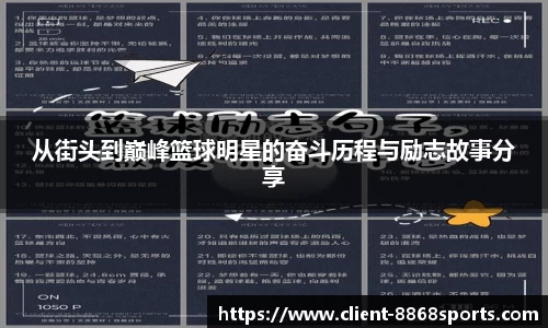 从街头到巅峰篮球明星的奋斗历程与励志故事分享